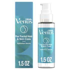 Gillette Venus Facial Hydration Liquid Serum with a Touch of Hyaluronic Acid, 1.5 oz Bottle