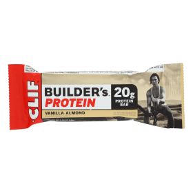 Clif Bar Builder Bar - Vanilla Almond - Case of 12 - 2.4 oz - 104927