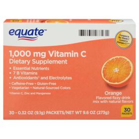 Equate 1000 mg Vitamin C Supplement;  Orange Flavor;  30 Count - Equate