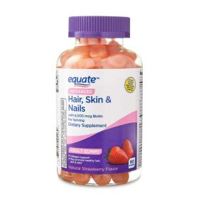Equate Advanced Hair;  Skin & Nails Gummies Dietary Supplement;  90 Count - Equate