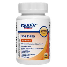 Equate One Daily Women's Tablets Multivitamin/Multimineral Supplement;  100 Count - Equate