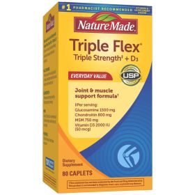 Nature Made TripleFlex Triple Strength Caplets with Vitamin D3;  80 Count - Nature Made