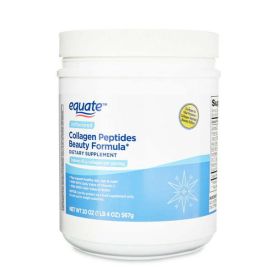 Equate Collagen Peptides Beauty Formula Dietary Supplement;  Unflavored;  20 oz - Equate