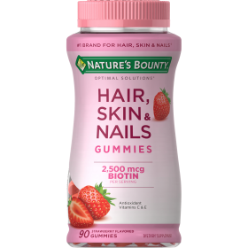 Nature's Bounty Hair Skin and Nail Vitamins With Biotin;  Gummies;  90 Count - Nature's Bounty