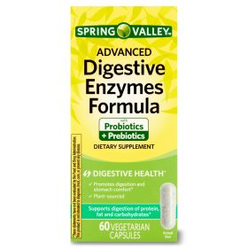 Spring Valley Advanced Digestive Enzymes;  60 Count - Spring Valley