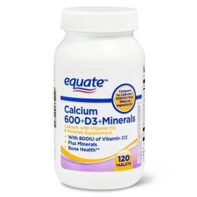 Equate Calcium & Collagen Mineral Supplements;  Unflavored;  120 Count - Equate