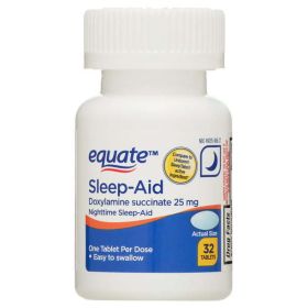 Equate Doxylamine Succinate Sleep-Aid Tablets;  25 mg;  32 Count - Equate