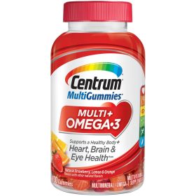 Centrum Adult Multivitamin With Omega 3 Gummies;  Fruit Flavors;  100 Count - Centrum