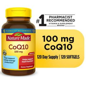 Nature Made CoQ10 100 mg Softgels;  Heart Health Support;  120 Count - Nature Made