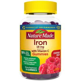 Nature Made Iron with Vitamin C Gummies;  70 Count - Nature Made