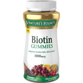 Nature's Bounty Biotin Gummies;  Multi-Flavored;  1000 mcg;  110 Count - Nature's Bounty