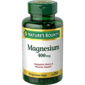 Nature's Bounty Magnesium Rapid Release Softgels;  400 mg;  75 Count - Nature's Bounty