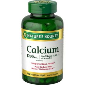 Nature's Bounty Calcium + Vitamin D3 Softgels;  1200 mg;  120 Count - Nature's Bounty