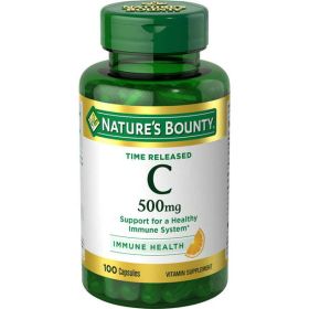 Nature's Bounty Vitamin C Time Release Capsules;  500 mg;  100 Count - Nature's Bounty