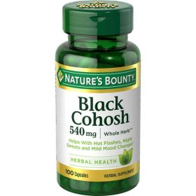 Nature's Bounty Black Cohosh Capsules;  540 mg;  100 Count - Nature's Bounty