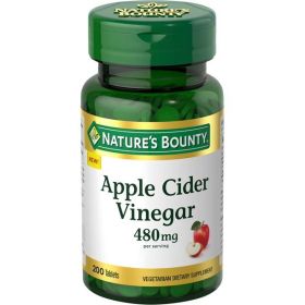 Nature's Bounty Apple Cider Vinegar Supplement;  480 mg;  200 Tablets - Nature's Bounty