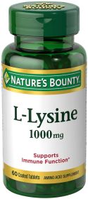 Nature's Bounty L-Lysine Tablets;  1000 mg;  60 Count - Nature's Bounty