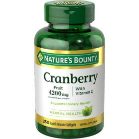 Nature's Bounty Cranberry Supplement with Vitamin C;  4200 mg;  250 Count - Nature's Bounty