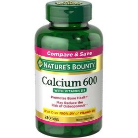 Nature's Bounty Calcium 600 + Vitamin D3 Tablets;  600 mg;  250 Count - Nature's Bounty