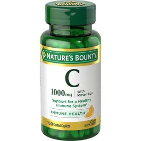 Nature's Bounty Vitamin C + Rose Hips;  1000 mg;  100 Coated Caplets - Nature's Bounty