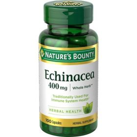 Nature's Bounty Echinacea Whole Herb Capsules;  400 mg;  100 Count - Nature's Bounty