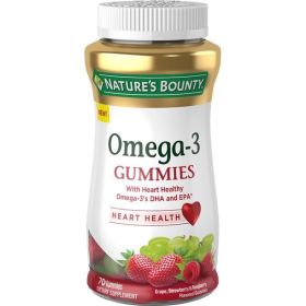 Nature's Bounty Omega-3 Gummies;  Mulit-Flavored;  70 Count - Nature's Bounty