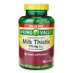 Spring Valley Standardized Extract Milk Thistle Supplement;  175 mg;  180 Count - Spring Valley