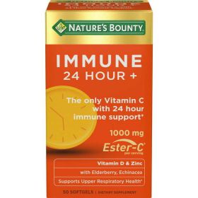 Nature's Bounty Immune 24 Vitamin C;  D & Zinc for Immune Support;  1000 mg;  50 Count - Nature's Bounty