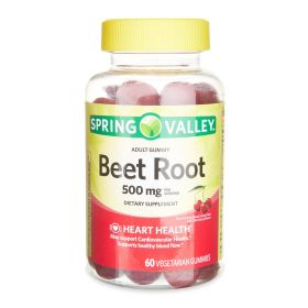 Spring Valley 500mg Beet Root Vegetarian Gummy Supplement;  60 Count - Spring Valley
