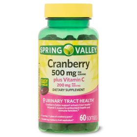 Spring Valley Cranberry Dietary Supplement Softgels;  500 mg;  60 Count - Spring Valley
