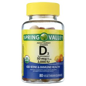 Spring Valley Vitamin D3 Gummy;  2000 IU;  80 Count - Spring Valley
