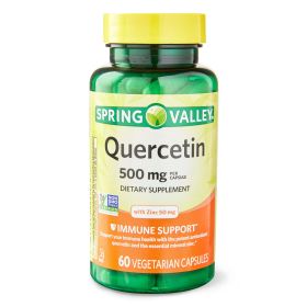 Spring Valley Quercetin;  500 mg Vegetarian Capsules;  60 Count - Spring Valley