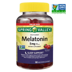 Spring Valley Vegetarian Melatonin Gummy Supplement;  5 mg;  180 Count - Spring Valley
