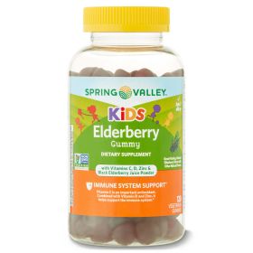 Spring Valley Kids' Elderberry Gummies;  120 Count - Spring Valley