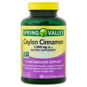 Spring Valley Ceylon Cinnamon Dietary Supplement;  1200 mg;  120 Count - Spring Valley