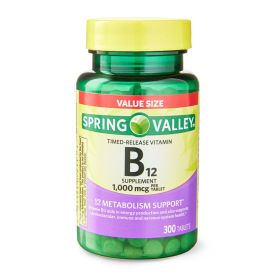 Spring Valley Vitamin B12 Timed-Release Tablets Dietary Supplement;  1000 mcg;  300 Count - Spring Valley