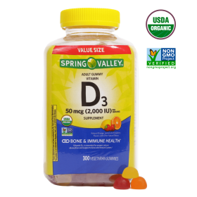 Spring Valley Vitamin D3 Gummies;  50 mcg;  300 Count - Spring Valley