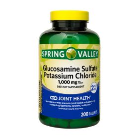 Spring Valley Glucosamine Sulfate Potassium Chloride Tablets;  1000 mg;  200 Count - Spring Valley