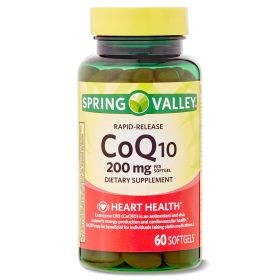 Spring Valley Rapid-Release CoQ10 Dietary Supplement;  200 mg;  60 Count - Spring Valley