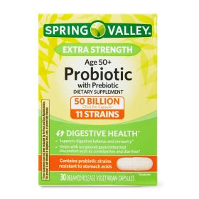 Spring Valley Extra Strength Age 50+ Probiotic with Prebiotic;  30 Count - Spring Valley