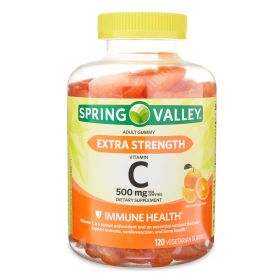 Spring Valley Extra Strength Vitamin C;  500 mg Vegetarian Gummies;  120 Count - Spring Valley