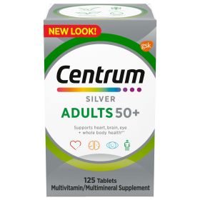 Centrum Silver Multivitamin for Adults 50 Plus;  Multivitamin/Multimineral Supplement;  125 Count - Centrum