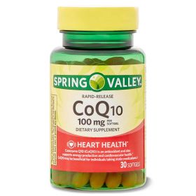 Spring Valley Rapid-Release CoQ10 Dietary Supplement;  100 mg;  30 Count - Spring Valley