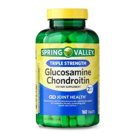 Spring Valley Triple Strength Glucosamine Chondroitin Tablets Dietary Supplement;  160 Count - Spring Valley