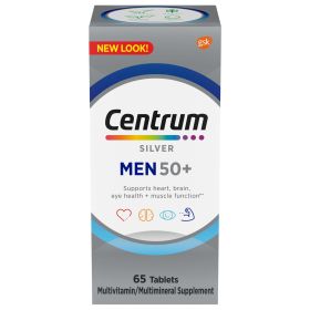 Centrum Silver Multivitamin for Men 50 Plus Multimineral Supplement;  65 Count - Centrum