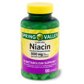 Spring Valley Niacin Inositol Hexanicotinate Dietary Supplement;  500 mg;  120 Count - Spring Valley
