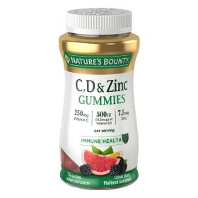 Nature's Bounty Vitamins & Zinc Immune Support Citrus Berry Gummies;  70 Count - Nature's Bounty