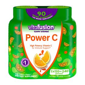 Vitafusion Power C Gummy Immune Support with vitamin C;  Orange Flavor;  120 Count;  Twin Pack - Vitafusion