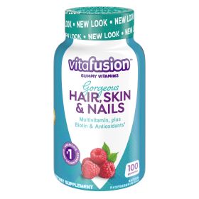 Vitafusion Multivitamin Gummy;  Biotin and Antioxidant vitamins C & E;  Raspberry Flavor;  100 Count - Vitafusion