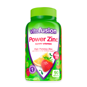Vitafusion Power Zinc Gummy Vitamins;  Strawberry Tangerine Flavored;  90 Count - Vitafusion
